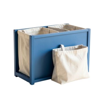 Dune Brook Laundry Sorting Station With Plain Removable Bags - Blue