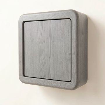Dune Crest Wall-Mounted Entry Cabinet - Gray (synthetic illustration; no displayed measurements)
