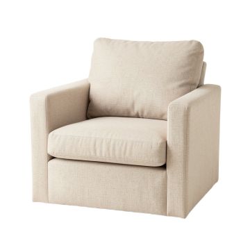 Vale Bluff Upholstered Armchair - Beige (synthetic illustration; no displayed measurements)