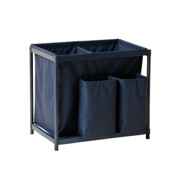 Cedar Crossing Laundry Sorting Station With Plain Removable Bags - Navy