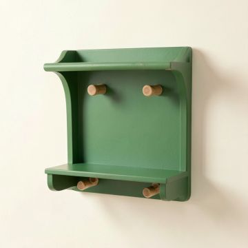 Reed Dell Wall-Mounted Entryway Organizer Shelf - Green (synthetic illustration; no displayed measurements)