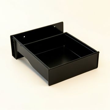 Meadow Bluff Empty Under-Desk Cable Tray - Black (synthetic illustration; no displayed measurements)