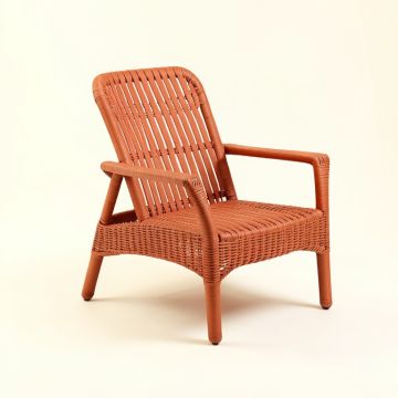 Pine Branch Outdoor Lounge Chair - Terracotta (synthetic illustration; no displayed measurements)