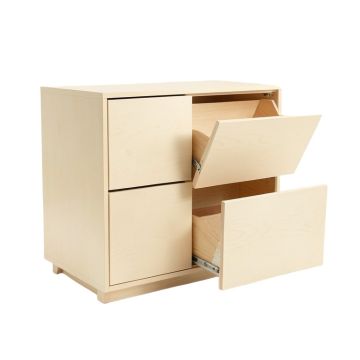 Cliff Dale Freestanding Pull-Out Hamper Cabinet - Ivory