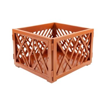 Olive Bend Empty Furniture-Style Pet Crate - Terracotta