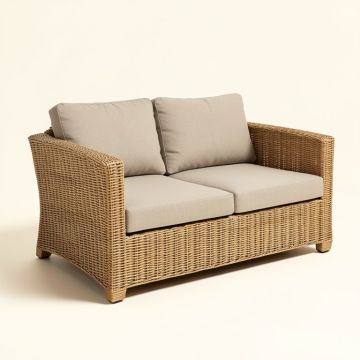 Claire Patio Sofa With Cushions (synthetic illustration; no displayed measurements)