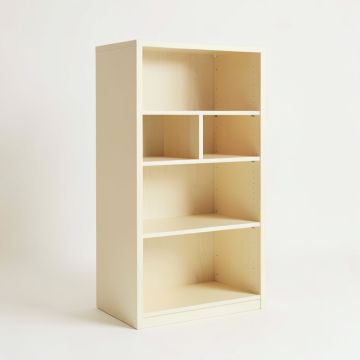 Hill Crest Freestanding Bookcase - Cream (synthetic illustration; no displayed measurements)