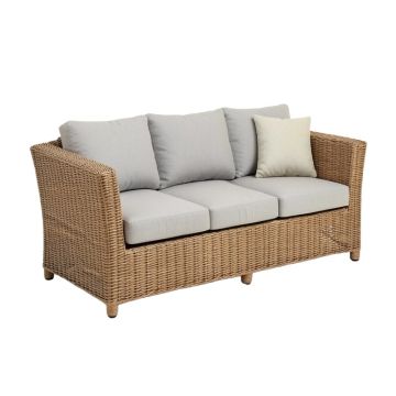 Waterbury Wicker Patio Sofa With Cushions
