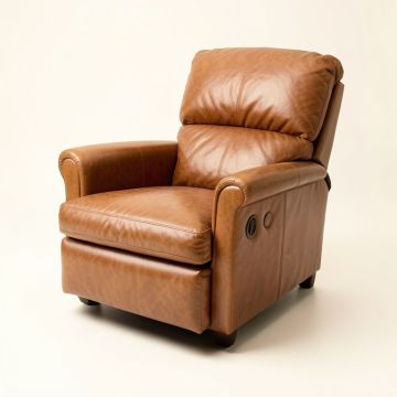 Mary 30 '' Wide Genuine Leather Manual Standard Recliner (synthetic illustration; no displayed measurements)