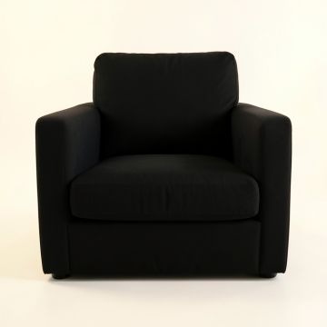 Hill Crossing Upholstered Armchair - Black (synthetic illustration; no displayed measurements)