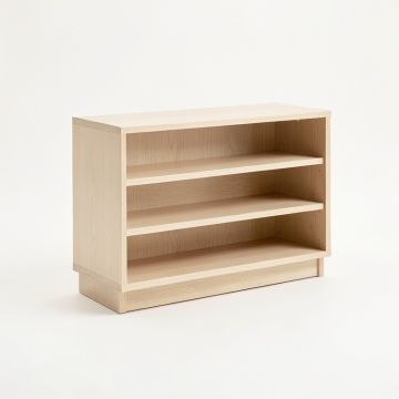 Bay Bridge Low Bookcase - Beige (synthetic illustration; no displayed measurements)