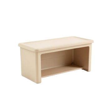 Linden Branch Narrow Outdoor Storage Bench - Beige