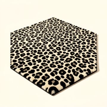 Contempo Animal Print Tufted Wool Black/Beige Area Rug (synthetic illustration; no displayed measurements)