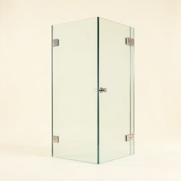 30.5 '' W X 80 '' Frameless Fixed Glass Panel (synthetic illustration; no displayed measurements)