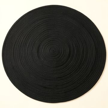 Vale Branch Round Area Rug - Black (synthetic illustration; no displayed measurements)