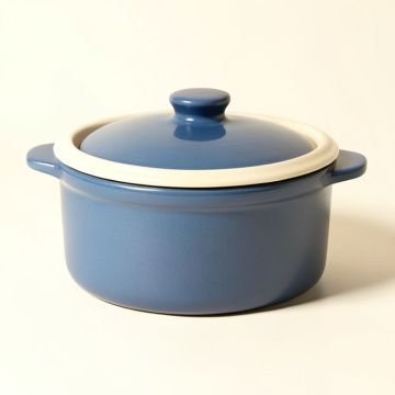 Ayesha Curry Home 80 Oz . Stoneware Round Casserole With Lid (synthetic illustration; no displayed measurements)