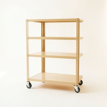Wren Dale Empty Rolling Workshop Cart - Beige (synthetic illustration; no displayed measurements)