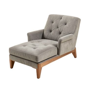 Euva Tufted Armless Chaise Lounge