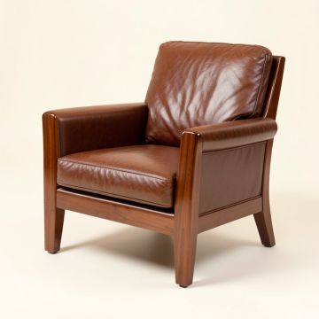 Idina 26 '' Wide Genuine Leather Lounge Chair (synthetic illustration; no displayed measurements)