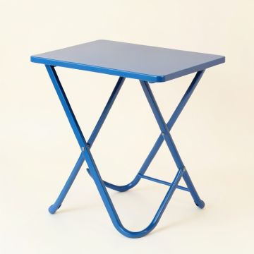 Elm Bluff Compact Balcony Table - Blue (synthetic illustration; no displayed measurements)