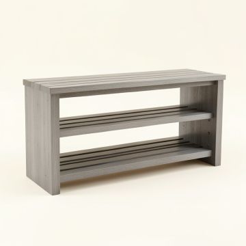 Fern Brook Shoe Storage Bench - Gray (synthetic illustration; no displayed measurements)
