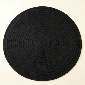 Olive Brook Round Area Rug - Black (synthetic illustration; no displayed measurements)