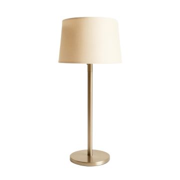 Brook Canyon Floor Lamp With A Plain Fabric Shade - Beige