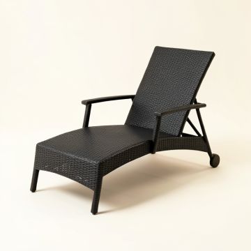 Dune Crossing Outdoor Lounge Chair - Black (synthetic illustration; no displayed measurements)