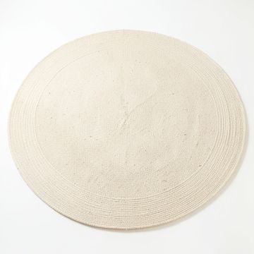 Ridge Crest Round Area Rug - Cream (synthetic illustration; no displayed measurements)