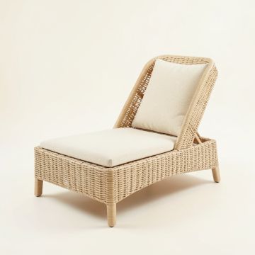 Maple Crossing Outdoor Lounge Chair - Cream (synthetic illustration; no displayed measurements)