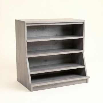 Ridge Branch Desktop Shelving Unit - Gray (synthetic illustration; no displayed measurements)