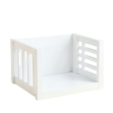 Elm Crossing Empty Furniture-Style Pet Crate - White (synthetic illustration; no displayed measurements)