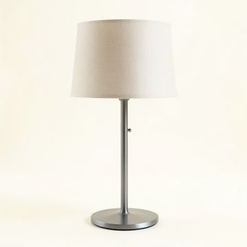 Meadow Branch Table Lamp With A Plain Fabric Shade - Gray (synthetic illustration; no displayed measurements)
