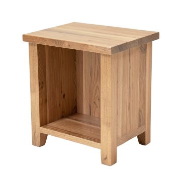 Applonia Solid Wood End Table With Storage