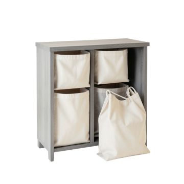 Flint Bend Laundry Sorting Station With Plain Removable Bags - Gray