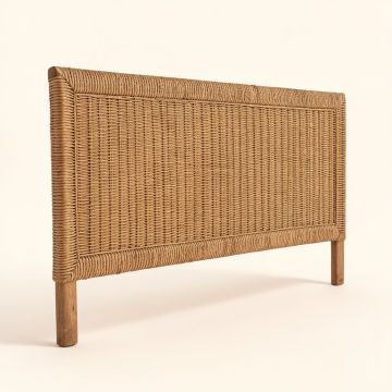 Driftwood Panel Headboard (synthetic illustration; no displayed measurements)