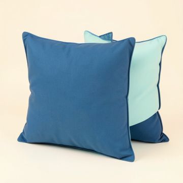 Blue Danhube Indoor/Outdoor , Removable Cover Pillow , Large & 1 Lumbar Pillow (synthetic illustration; no displayed measurements)