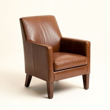 Montufar Leather Upholstered Dining Chair (synthetic illustration; no displayed measurements)