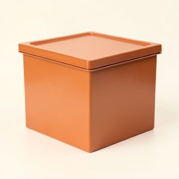 Fern Branch Closed Outdoor Storage Box - Terracotta (synthetic illustration; no displayed measurements)