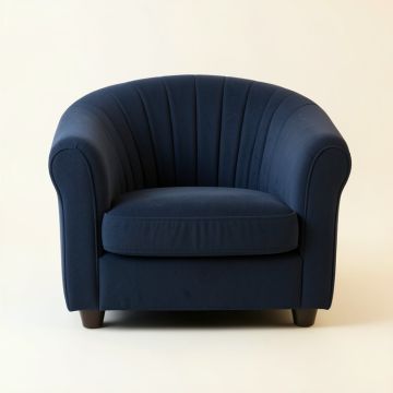 Clay Falls Upholstered Armchair - Navy (synthetic illustration; no displayed measurements)