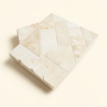 Sempu Random Sized Natural Stone Mosaic Tile In Beige/Cream (synthetic illustration; no displayed measurements)
