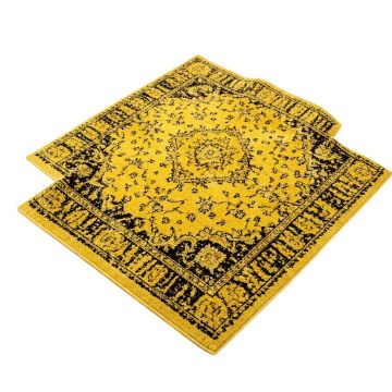 Regner Power Loom Yellow/Black Rug