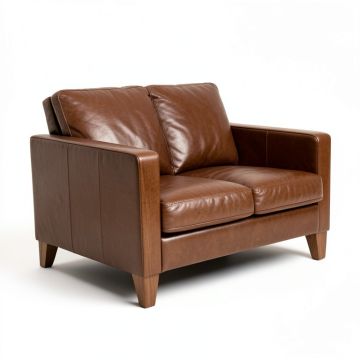 Hardee 86 '' Genuine Leather Tuxedo Arm Sofa (synthetic illustration; no displayed measurements)