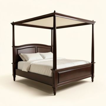 Amed Queen Four Poster Bed (synthetic illustration; no displayed measurements)