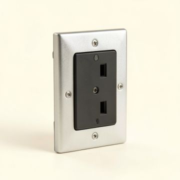 1-Gang Duplex Outlet Wall Plate (synthetic illustration; no displayed measurements)