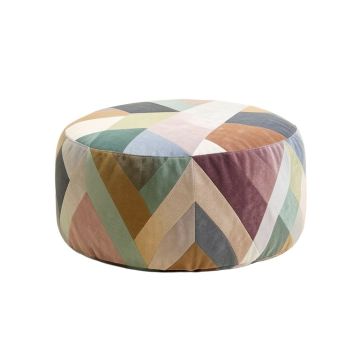 Delasandro 20 '' Round Geometric Pouf Ottoman