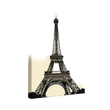 Eiffel Tower Graphic Art On Wrapped Canvas
