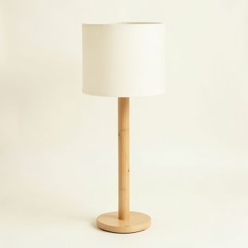 Hill Brook Floor Lamp With A Plain Fabric Shade - Cream (synthetic illustration; no displayed measurements)