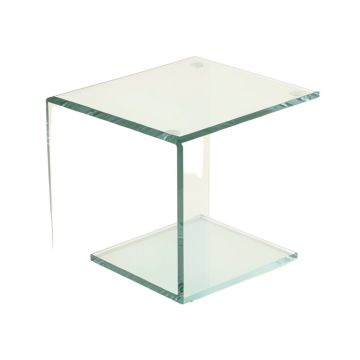 Seral Glass Top End Table