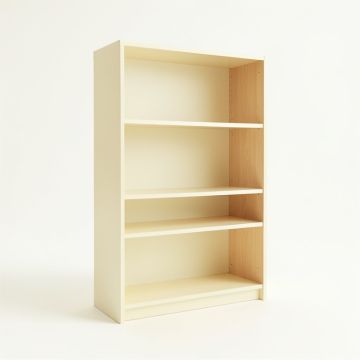 Dawn Edge Freestanding Bookcase - Cream (synthetic illustration; no displayed measurements)